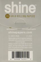 Load image into Gallery viewer, Shine 1 1/4&quot; Size 2 Sheet Pack Gold Rolling Paper